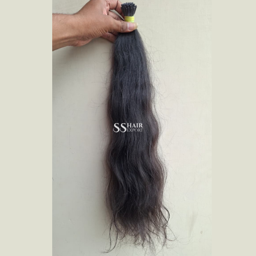 Natural Straight I-Tip Hair Extenstions Hot Fusion Indian Remy Human Hair Supplier