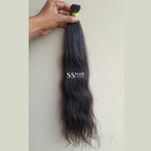 Natural Straight I-Tip Hair Extenstions Hot Fusion Indian Remy Human Hair Supplier