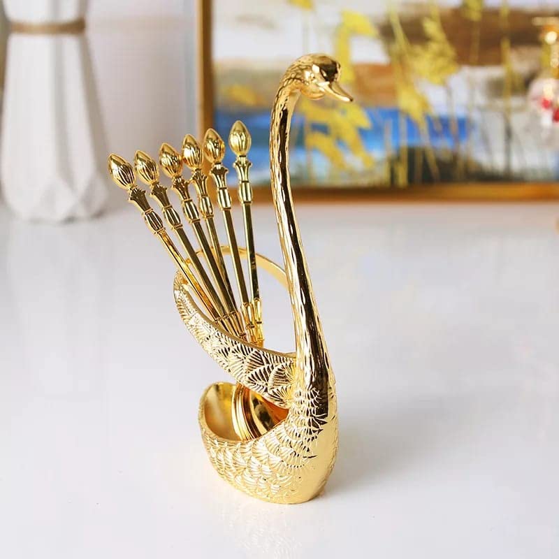Swan Shape Fruit Spoon Set