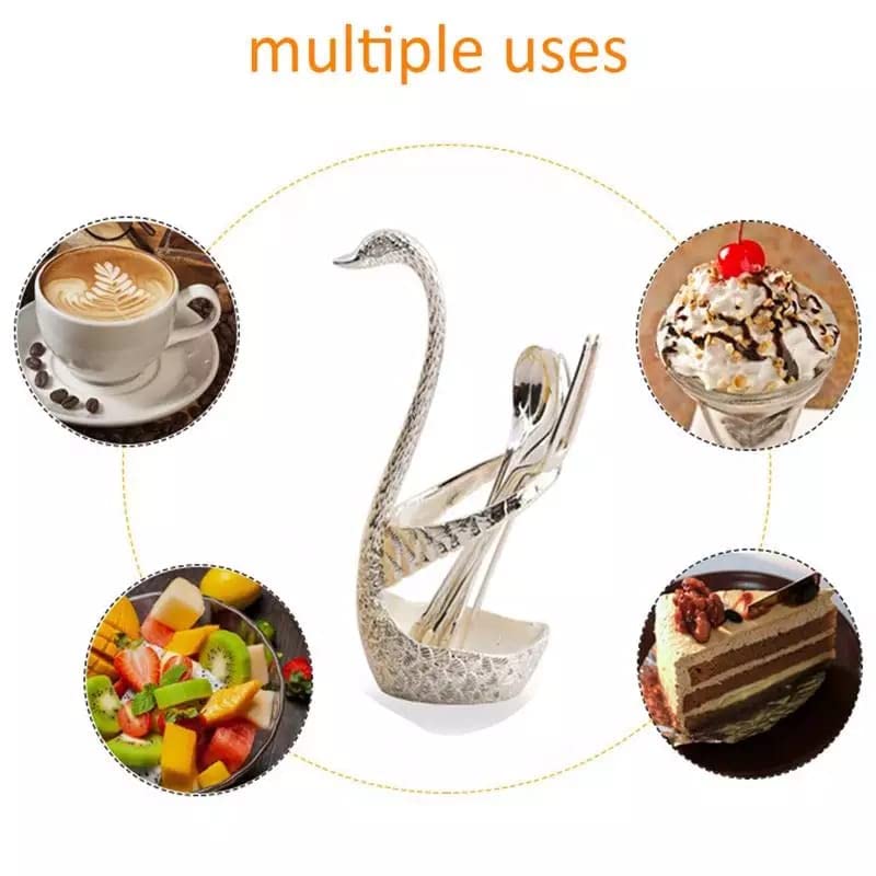 Swan Shape Fruit Spoon Set