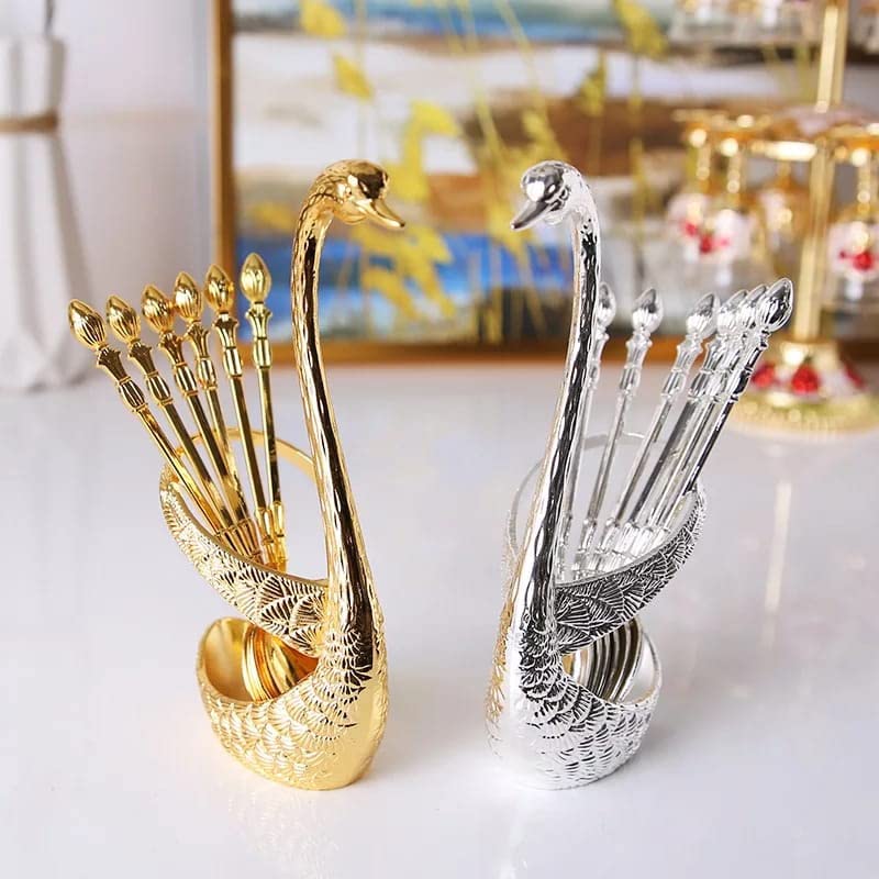 Swan Shape Fruit Spoon Set