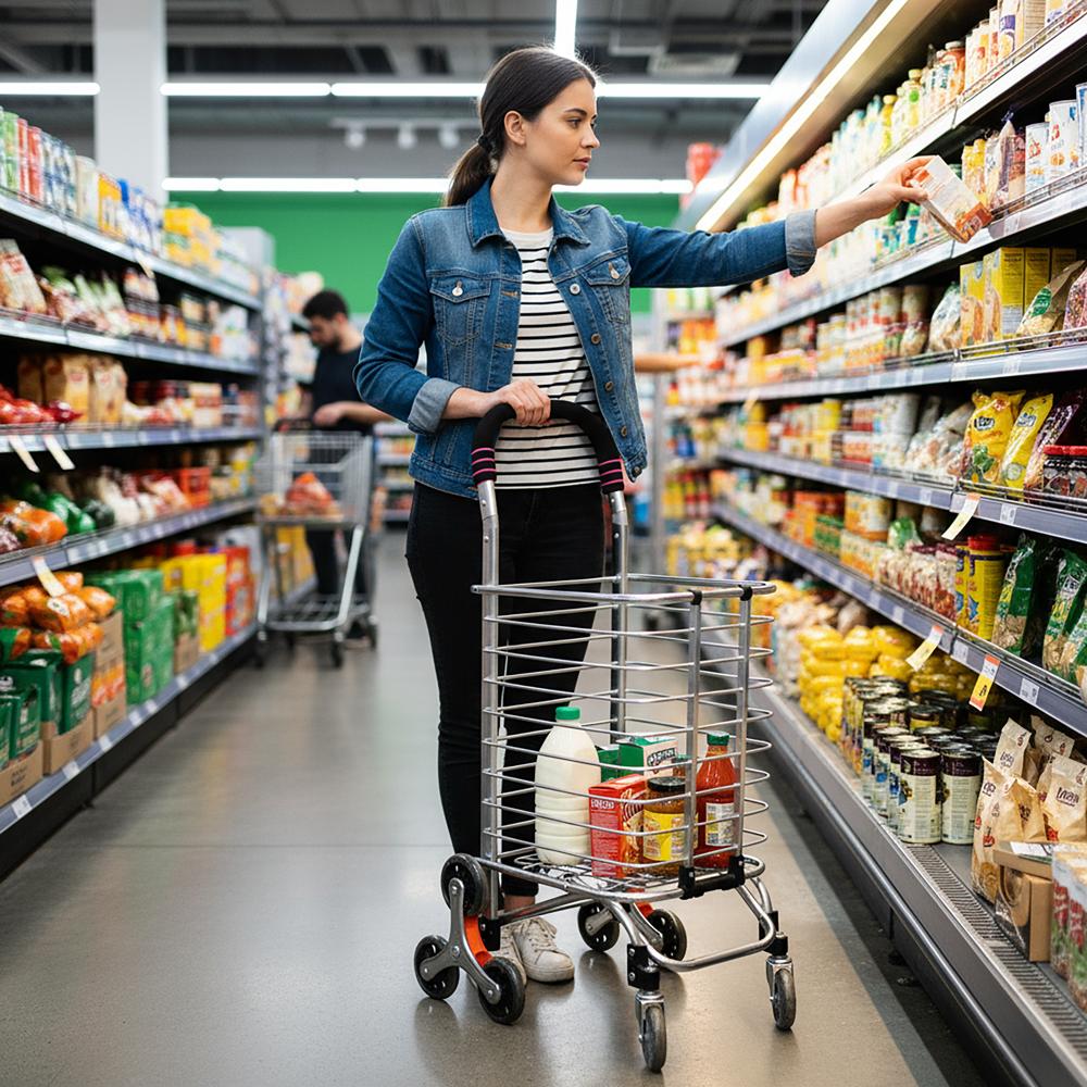 Aluminum Foldable Shopping Cart Trolley