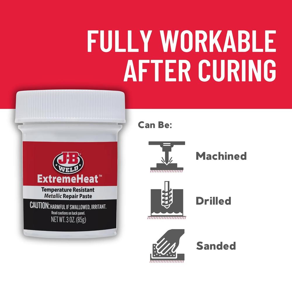 JB Weld ExtremeHeat Metallic Repair Paste High Temperature Resistant Metal Repair Paste 