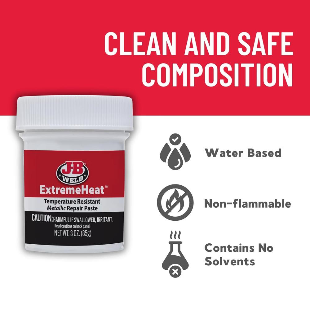 JB Weld ExtremeHeat Metallic Repair Paste High Temperature Resistant Metal Repair Paste 