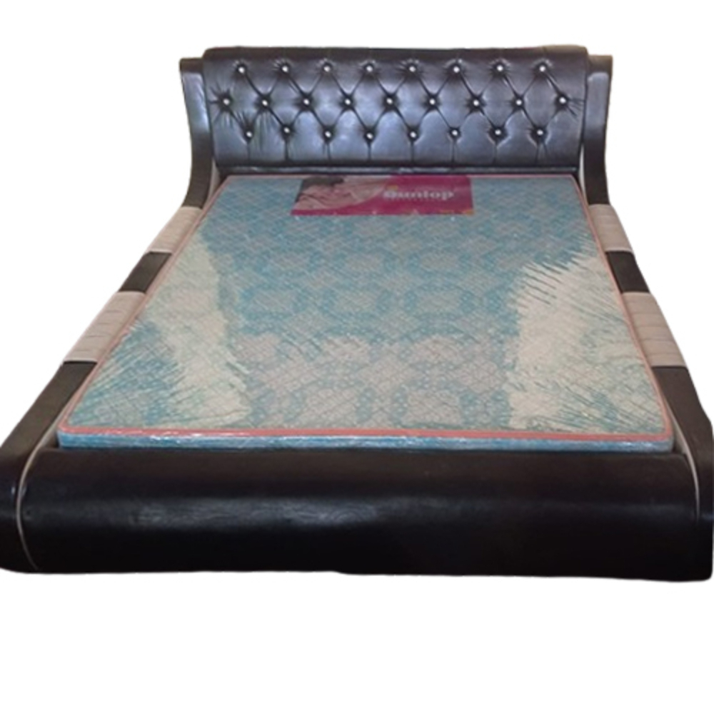 Wooden Bed With Lather Fabric