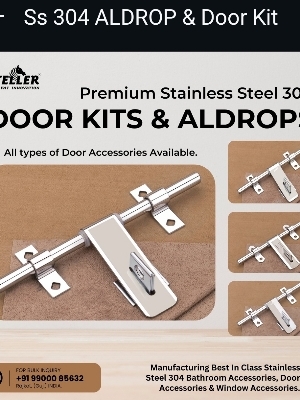 Ss 304 Door Aldrop And Doorkit - Color: Silver