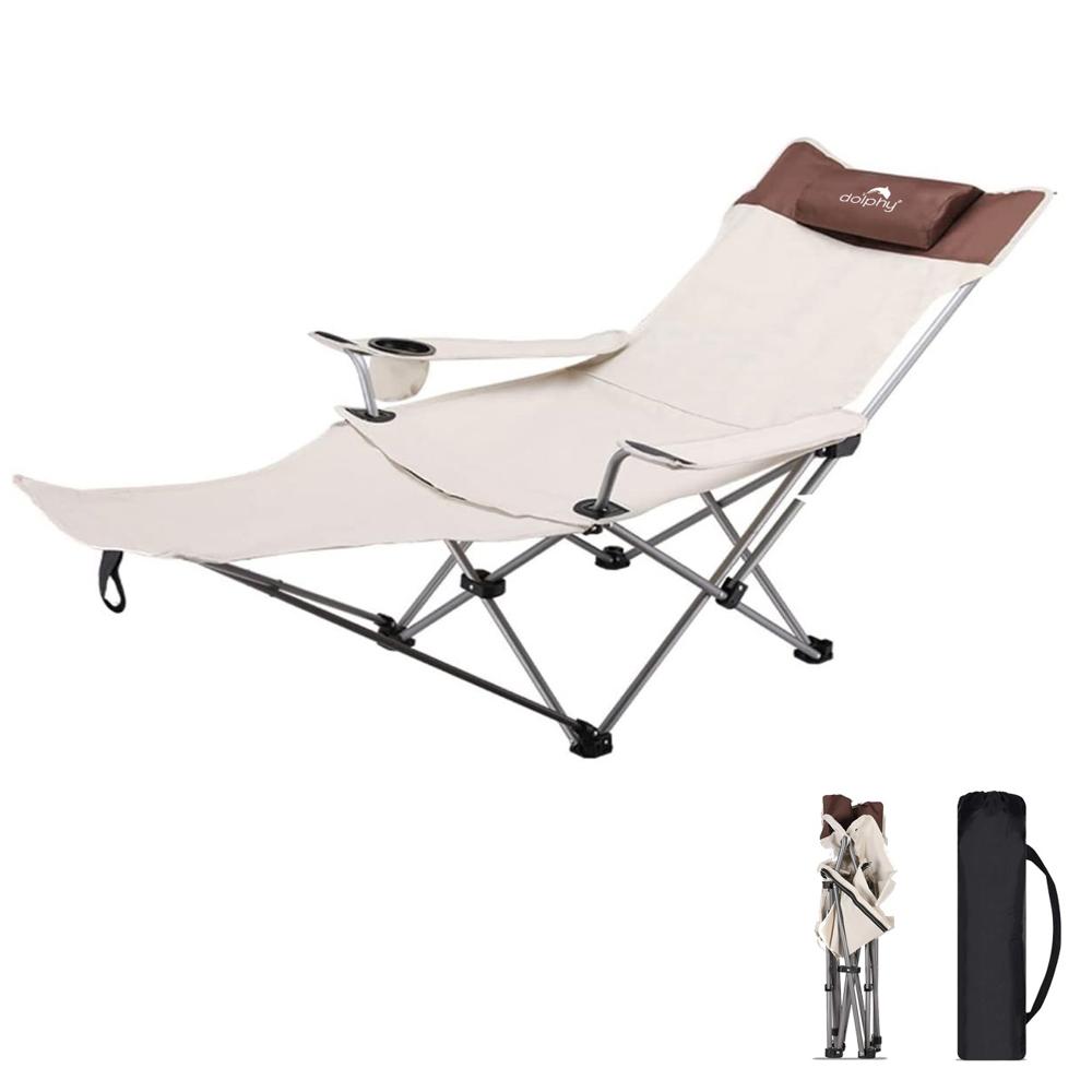Camping Adjustable Lounge Chair With Headrest & Cup Holder - Brand Name: Dolphy