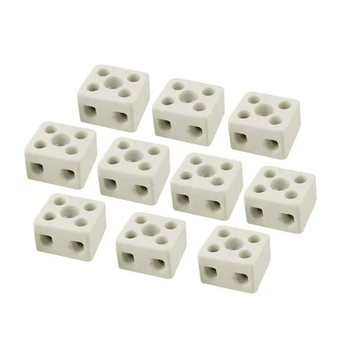 High Temperature Ceramic Connectors - White Ceramic, Custom Dimensions, Industrial Use , Waterproof And Durable