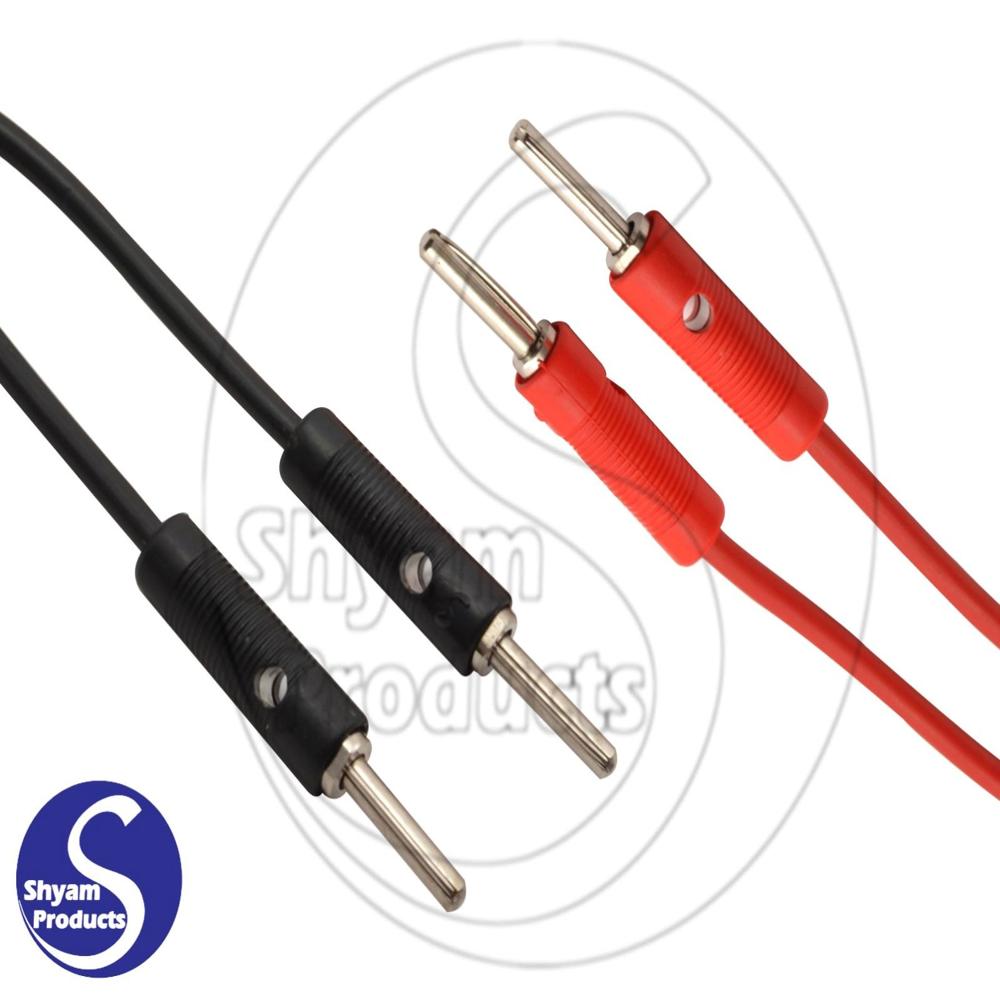 4Mm-4Mm Banana Plug Cord 1 Mtr (Custom Length Avl) - Application: Electronic Testing