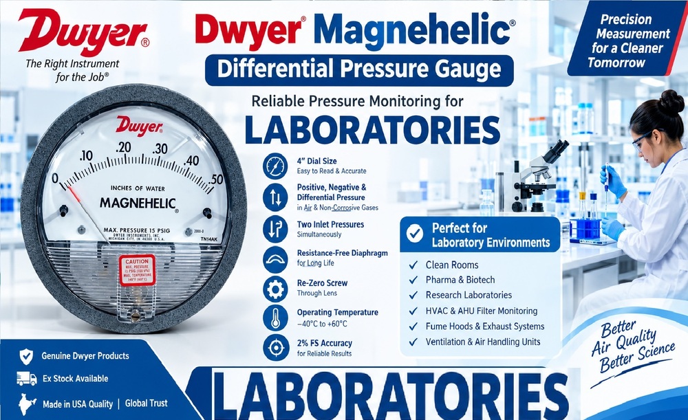 Dwyer > Magnehelic Differential Pressure Gauge Range 0-0.50 Inch Of Water<