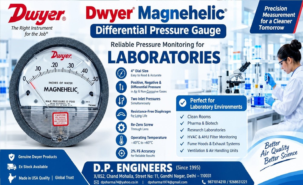 Dwyer > Magnehelic Differential Pressure Gauge Range 0-0.50 Inch Of Water<