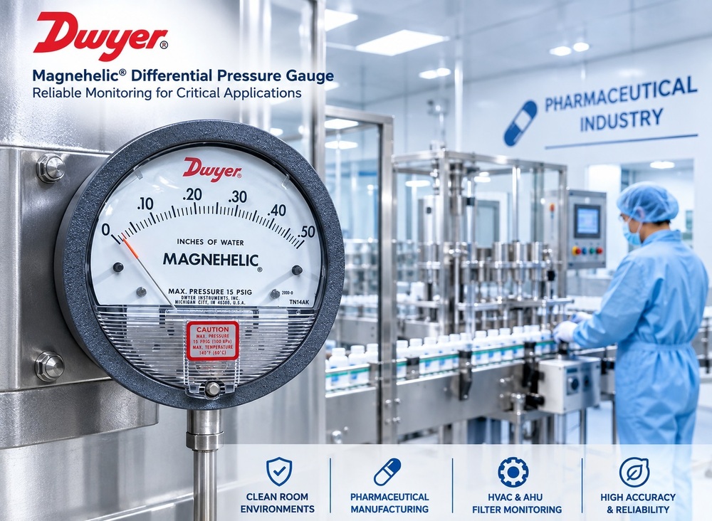 Dwyer > Magnehelic Differential Pressure Gauge Range 0-0.50 Inch Of Water<