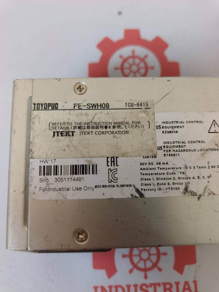 JTEKT  TOYOPUC FE-SWH08  Industrial 8-port Switching HUB Module