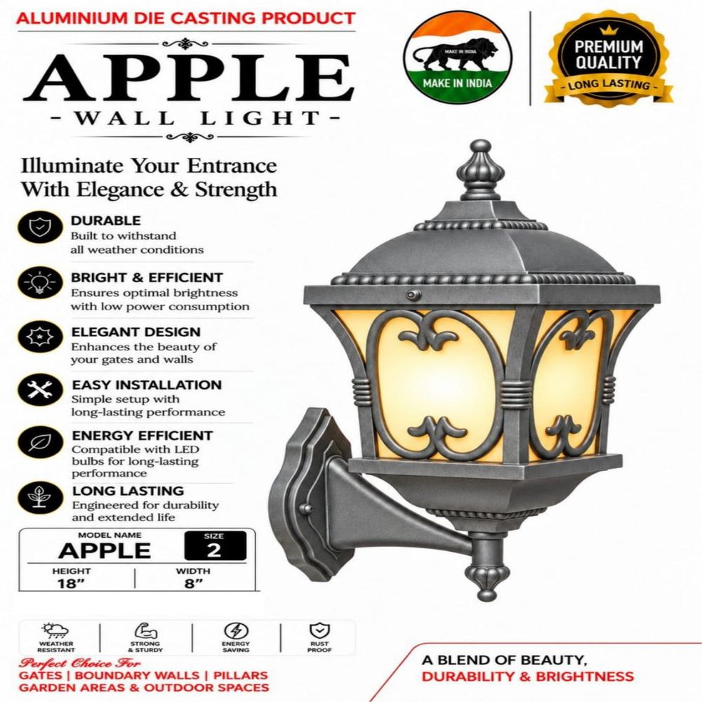 Apple Design Wall Light - Color: Black