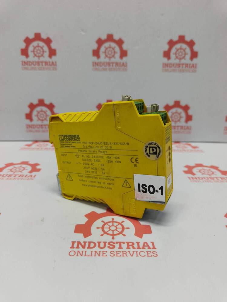 PHOENIX CONTACT  PSR-SCP- 24UC/ESL4/3X1/1X2/B   DIN Rail-Mountable Safety Relay Designed For Emergency Stop