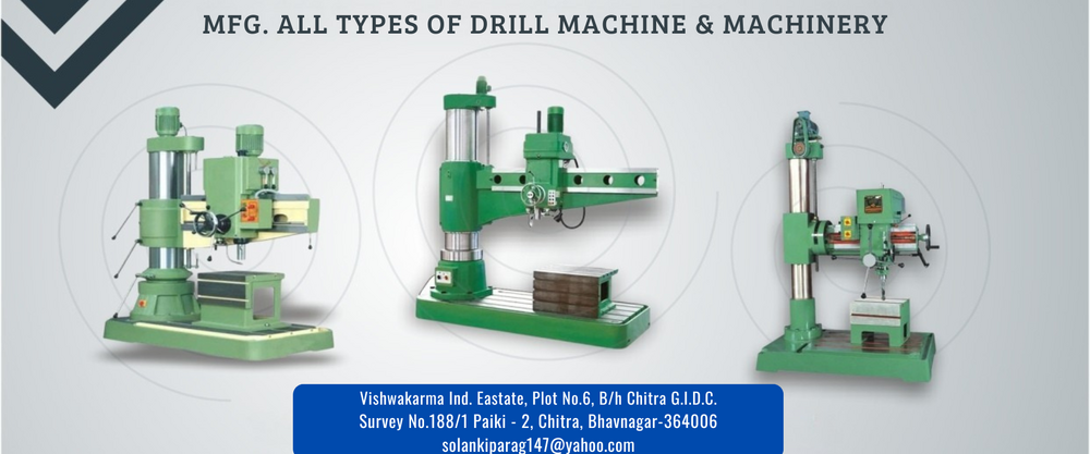 auto and manual radial drilling machine