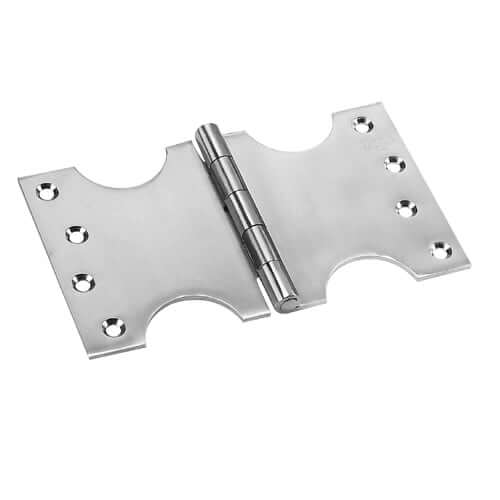 Aks Stainless Steel Moon Cut Parilament Door Hinge Satin Finish - Installation Type: Screw In