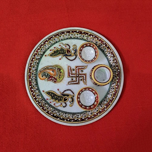 Marble Pooja Plate