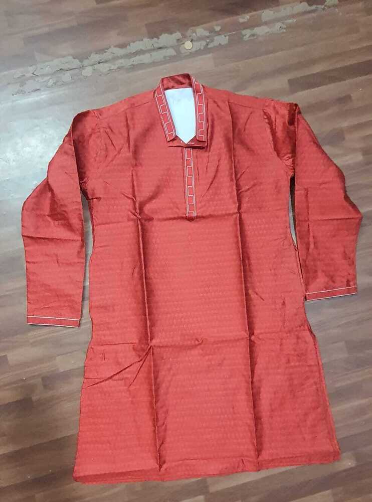 Brocade Collar Patti Full Sleeves Kurta