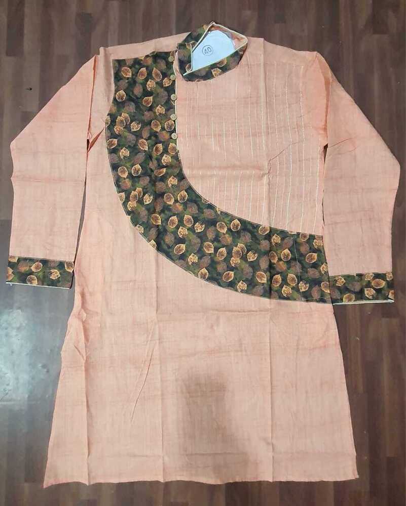 Cotton Print Joint Full Sleeves Kurta