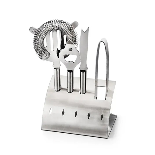 4Pc Bar Tool Set with SS D-Stand