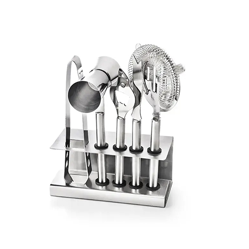 5Pc Bar Tool Set with SS Rectangular Stand-2