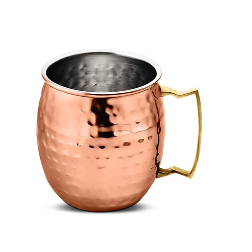 Bear Mug Hammered (Copper Platting with Brass Handle)
