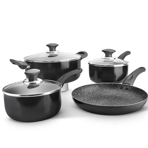 Aluminum Non-Stick 7 Pcs Cookware Set 2.00 MM Spiral Bottom, Bakelite Handle (Class)