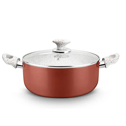 Aluminum Non-Stick Granito Casserole 2.20 MM Induction, Soft Touch Handle (Class)