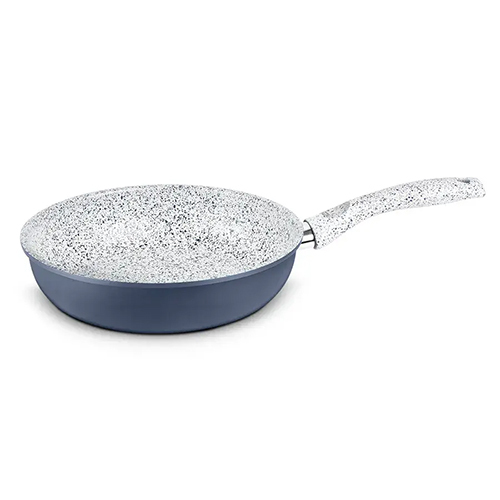 Aluminum Granito Beaded Forged Fry Pan 2.00 MM, Induction Bottom, Soft Touch Handle (Alpha)