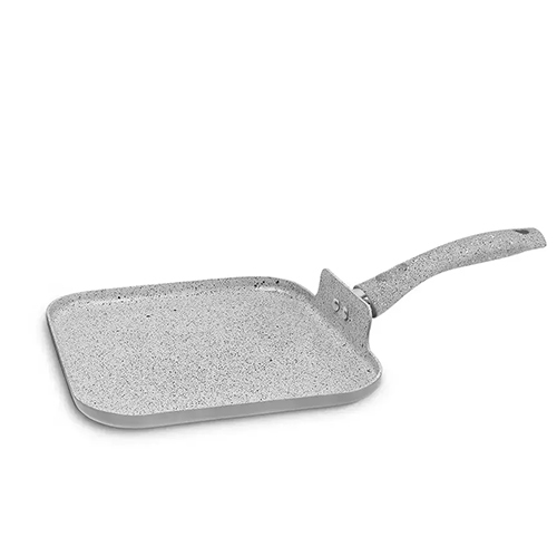 Aluminum Ceramic Beaded Forged Griddle Pan 2.60 MM Induction Bottom Soft Touch Handle (Alpha)