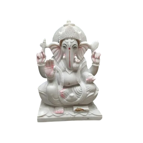 Marble Ganesh Statue - Height: Approximately 1ft