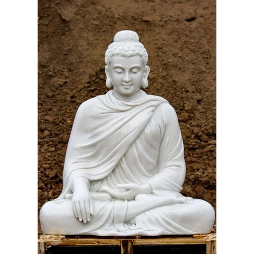4 Feet Marble Buddha Statue