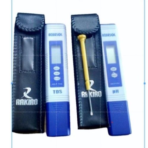 Digital Ph Meter - Fiber Material, Portable 750g Weight, Blue & White | Accurate Readings, Automatic Temperature Compensation, Replaceable Electrode, Waterproof Design, Digital Display