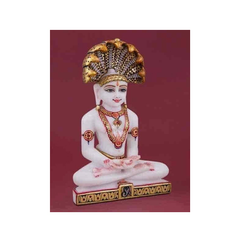 Marble Parshwanath Jain Statue