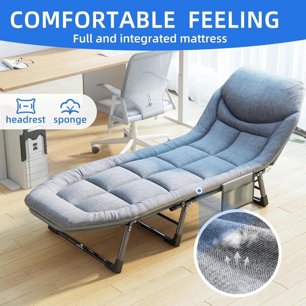 Portable Folding Bed For Sleeping With Soft Cushion
