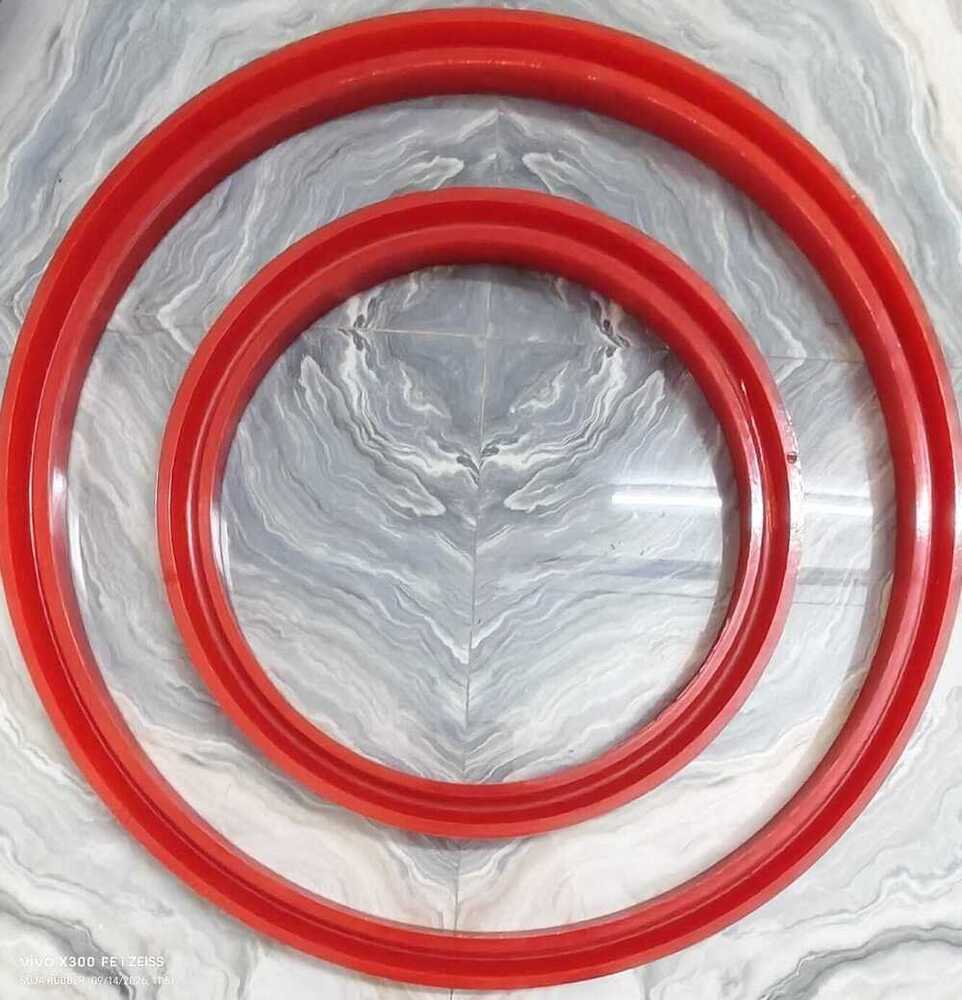 Piston Seal - Rigid Orange Rubber, Standard Round Shape | Ideal For Industrial Applications