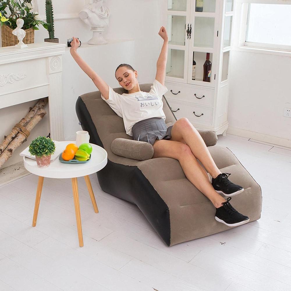 Inflatable Sofa, Ergonomic Inflatable Couch With Air Pump