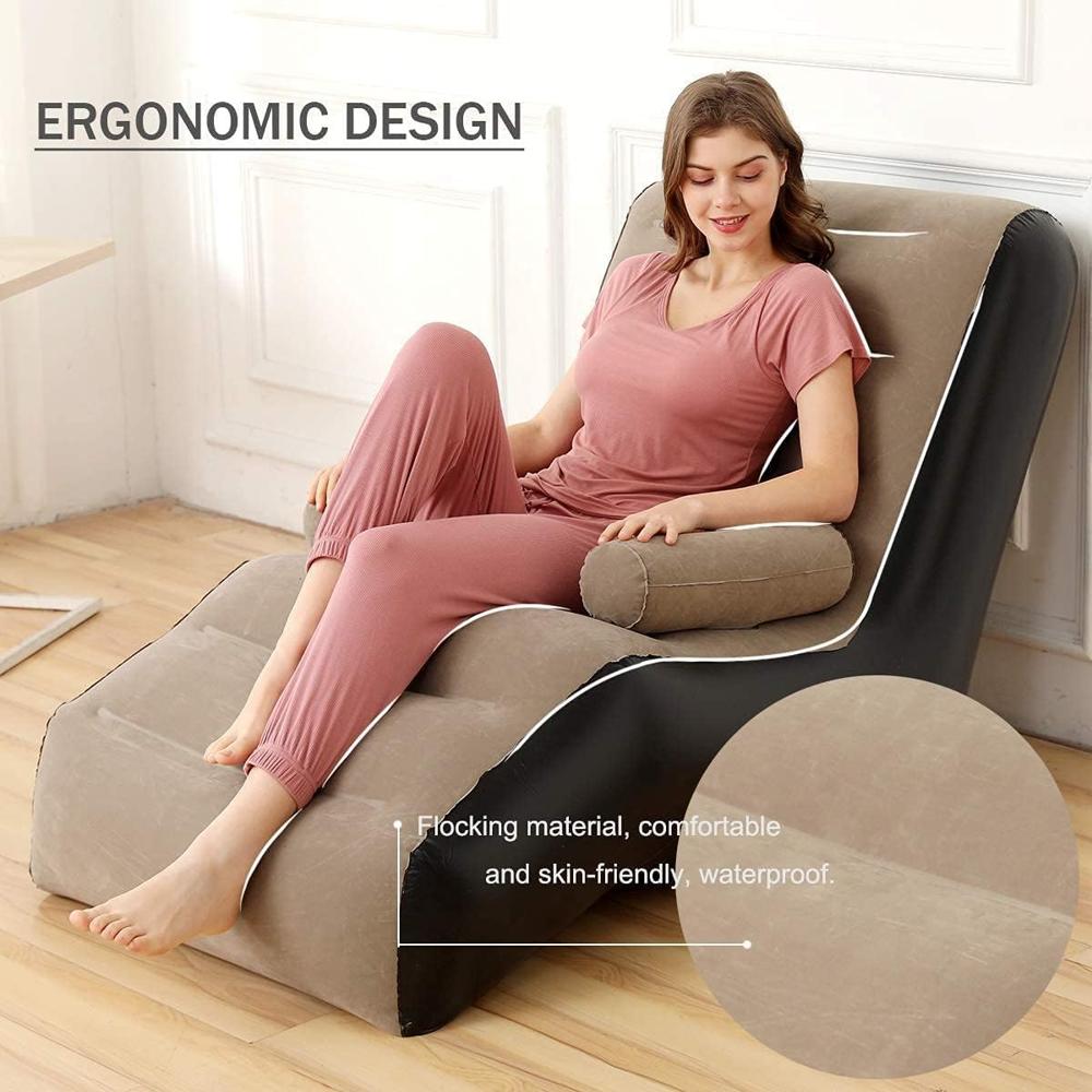 Inflatable Sofa, Ergonomic Inflatable Couch With Air Pump