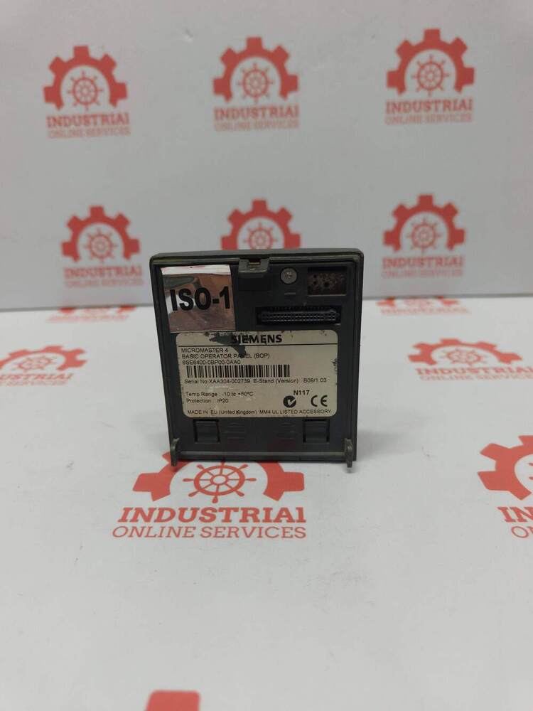 SIEMENS 6SE6400-0BP00-0AA0 Basic Operator Panel (BOP) Designed For The MICROMASTER 4 Series Of Frequency Inverters (VFDs)