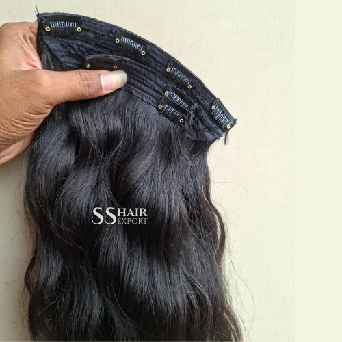 Wavy Hair Extensions 20Inch Clip In Real Human Hair Wholesale Supplier