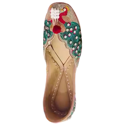 Ladies Green Jutti