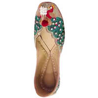 Ladies Green Jutti