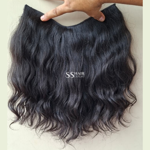 Wavy Clip In Hair Extensions Indian Temple Remy Human Hair 22inch Indian Vendor