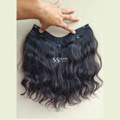 Wavy Clip In Hair Extensions Indian Temple Remy Human Hair 22inch Indian Vendor