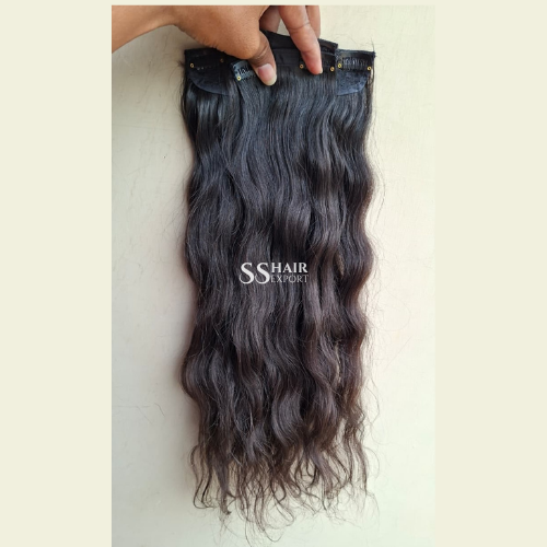 Clip In Hair Extensions 100% Indian Raw Human Hair 3 Piece Set Wholesale Supplier