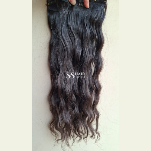 Clip In Hair Extensions 100% Indian Raw Human Hair 3 Piece Set Wholesale Supplier