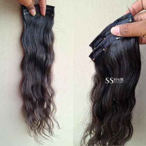 Clip In Hair Extensions 100% Indian Raw Human Hair 3 Piece Set Wholesale Supplier