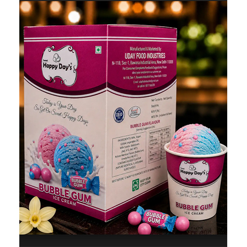 bubble gum flavour Ice Cream