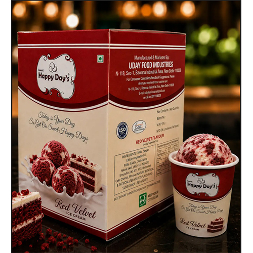 red velvet flavour Ice Cream